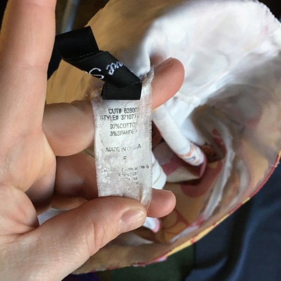 HeartSoul Boho Skirt White Red Yellow Black Size 5 (Junior) #304 - Picture 5 of 8